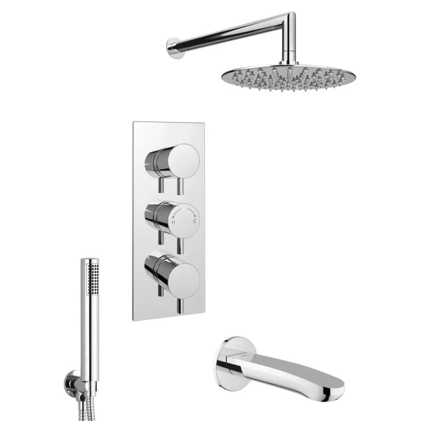 Cruze Shower Package (Rainfall Head, Handset + Bath Spout)