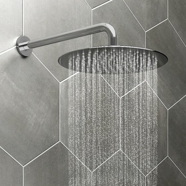 Cruze Round Wall Mounted Thermostatic Shower Valve with Handset + 300mm Fixed Shower Head - Image 3