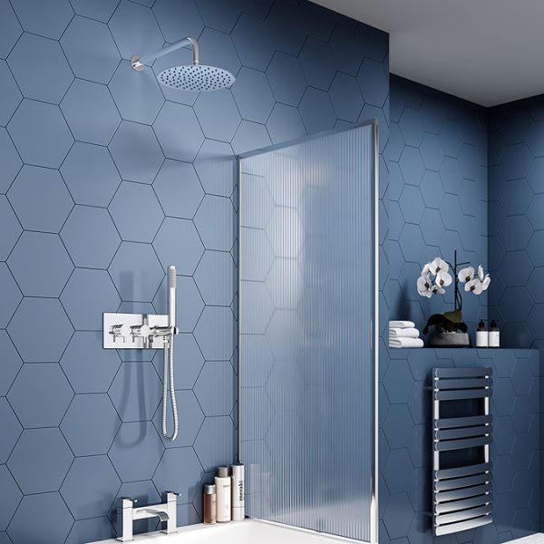 Cruze Round Wall Mounted Thermostatic Shower Valve with Handset + 300mm Fixed Shower Head - Image 5