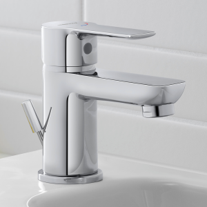 Duravit D Code Small Basin Mixer Tap with Pop Up Waste   Chrome
