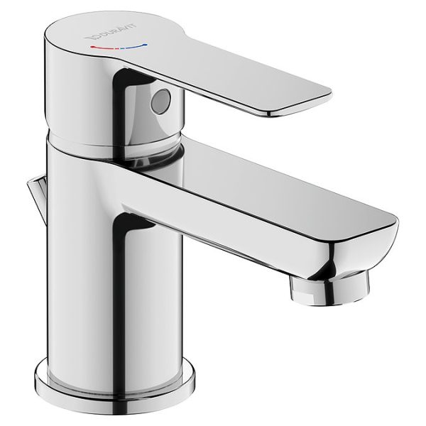 Duravit D Code Small Basin Mixer Tap with Pop Up Waste   Chrome - Image 2
