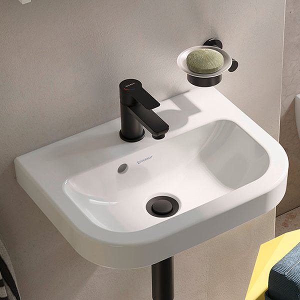 Duravit D Code Small Basin Mixer Tap   Matt Black - Image 3