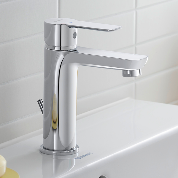 Duravit D Code Medium Basin Mixer Tap with Pop Up Waste   Chrome