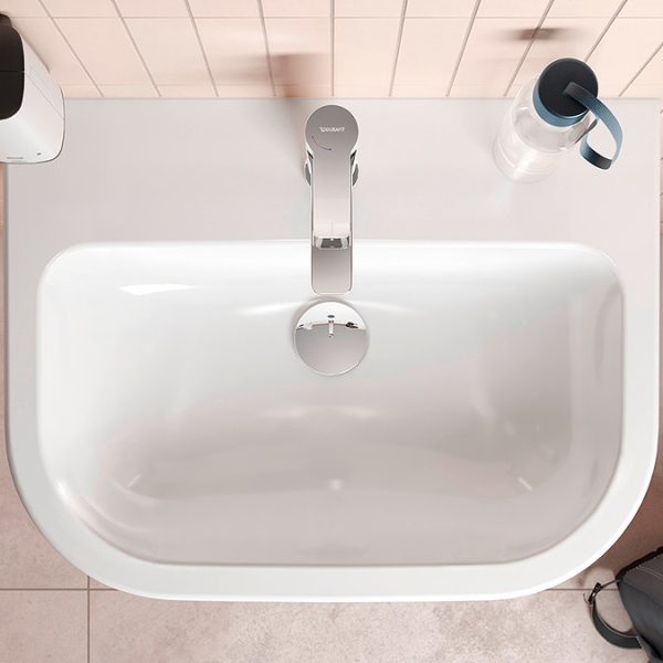 Duravit D Code Medium Basin Mixer Tap with Pop Up Waste   Chrome - Image 4