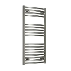 Reina Diva H1600 x W600mm Chrome Curved Electric Towel Rail    ON/OFF Element