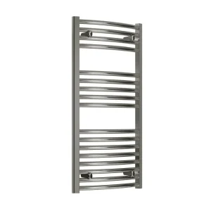 Reina Diva H800 x W750mm Chrome Curved Electric Towel Rail    ON/OFF Element