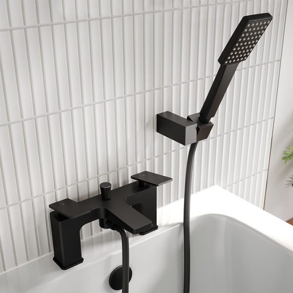 Bristan Delgado Bath Shower Mixer with Kit   Black - Image 3