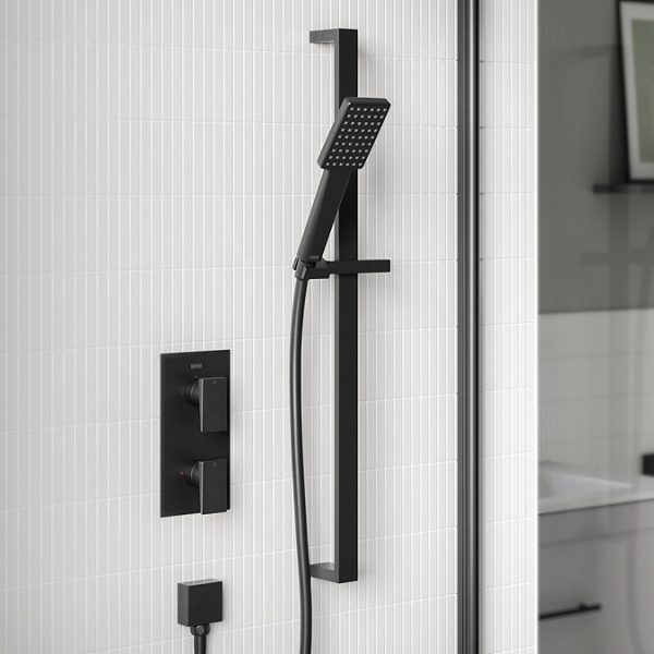 Bristan Delgado Concealed Dual Control Shower Pack   Black - Image 4