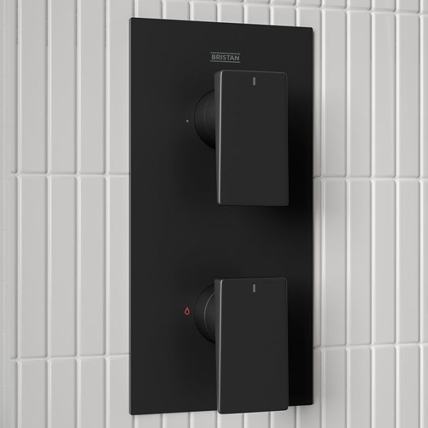 Bristan Delgado Concealed Dual Control Shower Pack   Black - Image 5