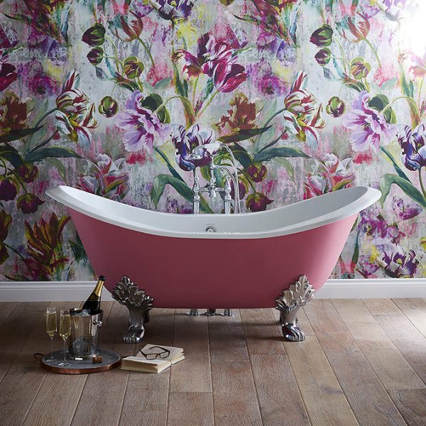 Heritage Devon Double Ended Slipper Cast Iron Bath (1800x770mm) with Feet - Image 2