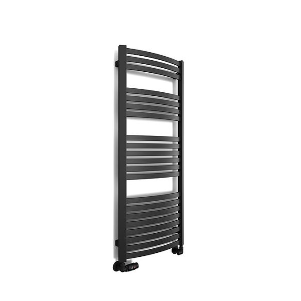 Terma Dexter Matt Black Heated Towel Rail 1220 x 500mm - Image 4