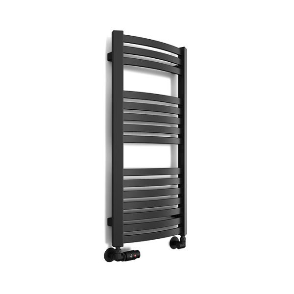 Terma Dexter Matt Black Heated Towel Rail 860 x 400mm - Image 5