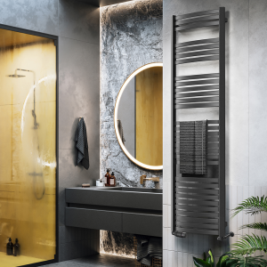 Terma Dexter Matt Black Heated Towel Rail 1760 x 500mm
