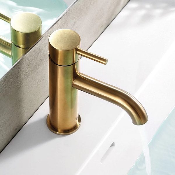JTP Vos Brushed Brass Single Lever Basin Mixer - Image 3