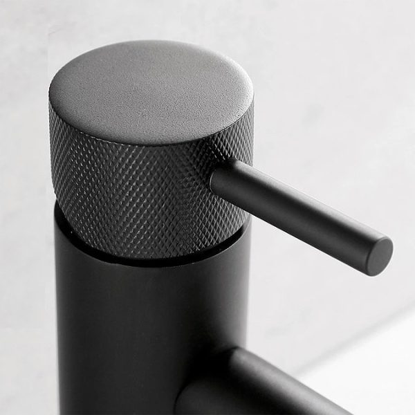 JTP Vos Matt Black Tall Single Lever Basin Mixer with Designer Handle - Image 2