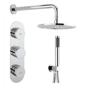 Crosswater   Dial Central 2 Control Shower Valve with Single Mode Handset, Fixed Head & Arm