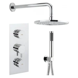Crosswater   Dial Kai Lever 2 Control Shower Valve with Single Mode Handset, Fixed Head & Arm