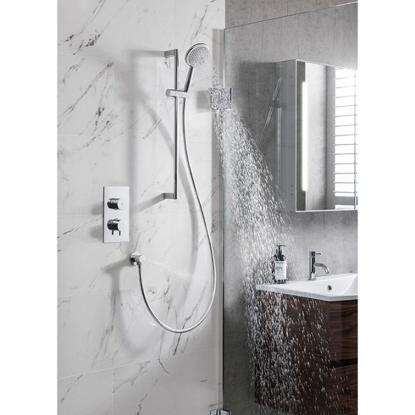 Crosswater Dial Kai Lever 1 Control Shower Valve with Pier Shower Kit - Image 2