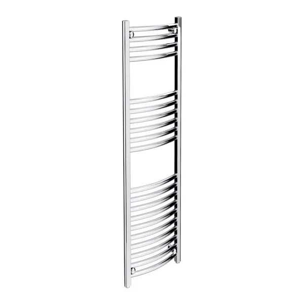 Diamond Curved Heated Towel Rail   W300 x H1200mm   Chrome