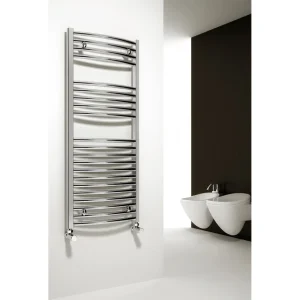 Reina Diva Curved Towel Rail   Chrome