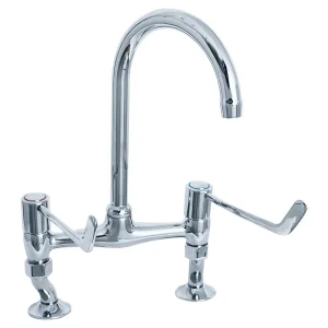 Deva   6" Lever Bridge Sink Mixer with Adjustable centres