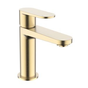 Crosswater Drift Mono Basin Mixer with Clicker Waste   Brushed Brass