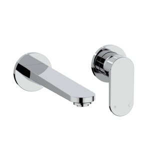 Crosswater Drift Wall Mounted 2 Hole Set Basin Mixer   Chrome