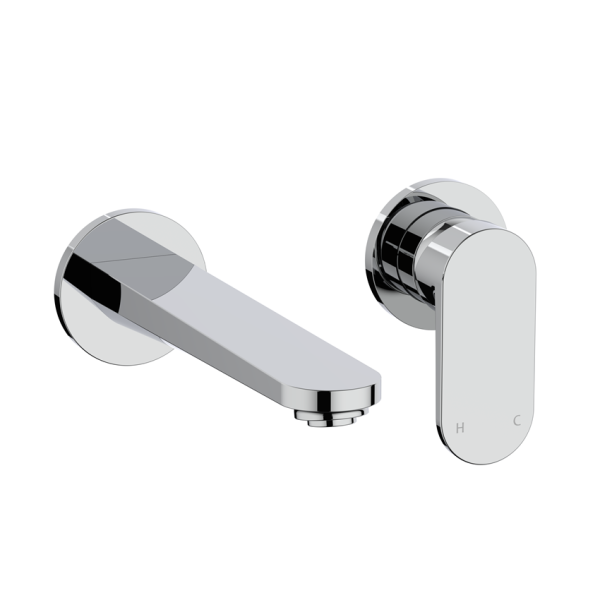 Crosswater Drift Wall Mounted 2 Hole Set Basin Mixer   Chrome