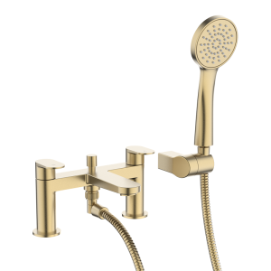 Crosswater Drift Bath Shower Mixer with Kit   Brushed Brass