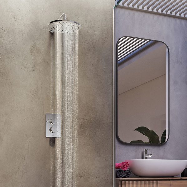Aqualisa Dream Round Thermostatic Mixer Shower with Wall Fixed Head - Image 2