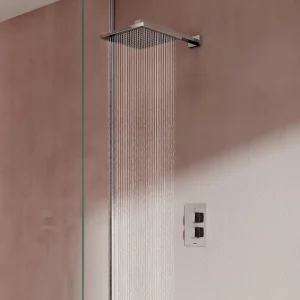 Aqualisa Dream Square Thermostatic Mixer Shower with Wall Fixed Head