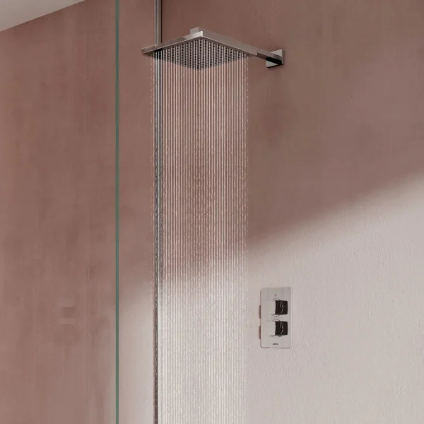 Aqualisa Dream Square Thermostatic Mixer Shower with Wall Fixed Head
