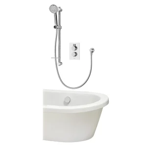 Aqualisa Dream Round Thermostatic Mixer Shower with Adjustable Head and Bath Fill