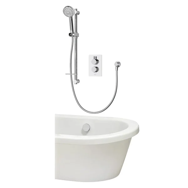 Aqualisa Dream Round Thermostatic Mixer Shower with Adjustable Head and Bath Fill