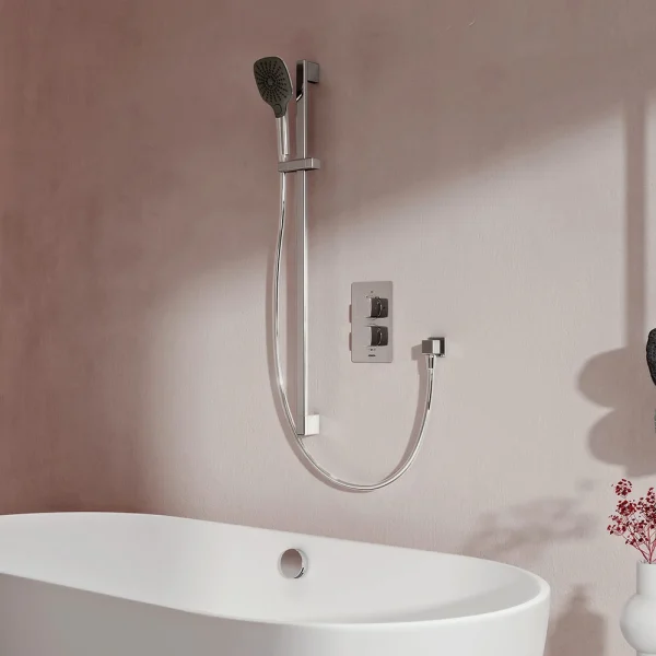 Aqualisa Dream Square Thermostatic Mixer Shower with Adjustable Head and Bath Fill