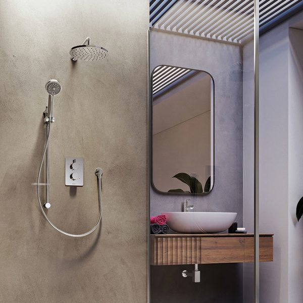 Aqualisa Dream Round Thermostatic Mixer Shower with Adjustable and Wall Fixed Heads - Image 6