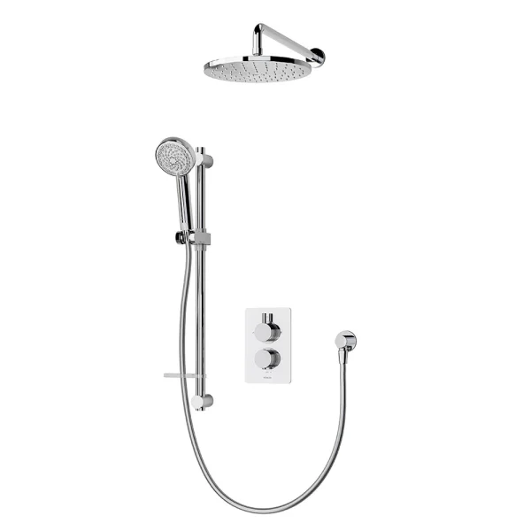 Aqualisa Dream Round Thermostatic Mixer Shower with Adjustable and Wall Fixed Heads