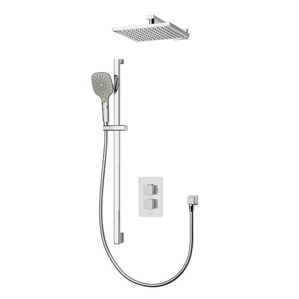 Aqualisa Dream Square Thermostatic Mixer Shower with Adjustable and Wall Fixed Heads - Image 3