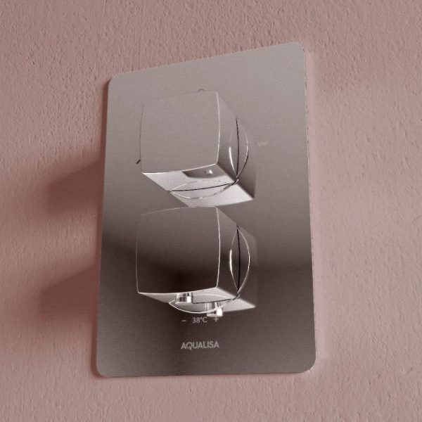 Aqualisa Dream Square Thermostatic Mixer Shower with Adjustable and Wall Fixed Heads - Image 6
