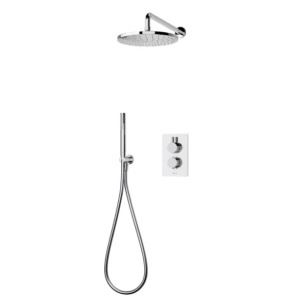 Aqualisa Dream Round Thermostatic Mixer Shower with Hand Shower and Wall Fixed Head