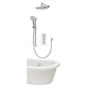Aqualisa Dream Round Thermostatic Mixer Shower with Adjustable Head, Wall Fixed Head and Bath Fill