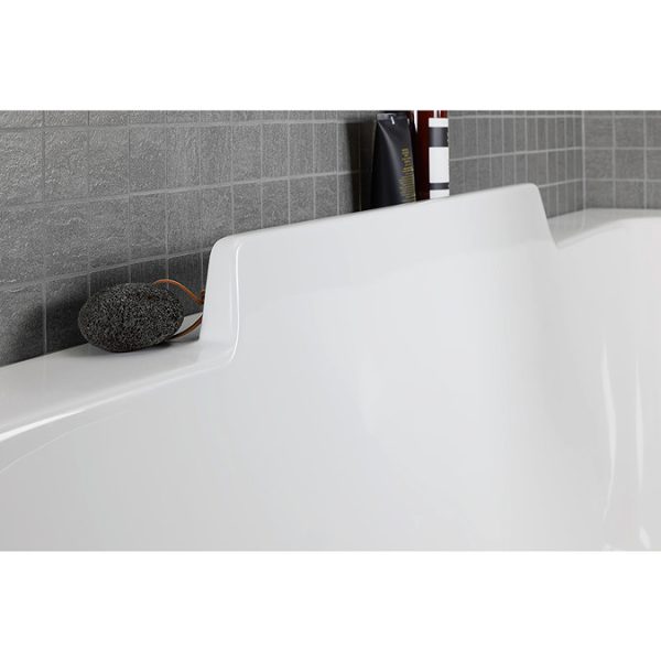 Duravit DuraStyle Rectangular Bath with Backrest Slope Left + Support Feet 1700 x 750mm - Image 7