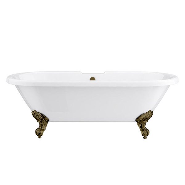 Duke 1695 Double Ended Roll Top Bath + Antique Brass Leg Set - Image 6