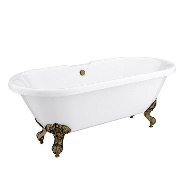 Duke 1695 Double Ended Roll Top Bath + Antique Brass Leg Set - Image 3