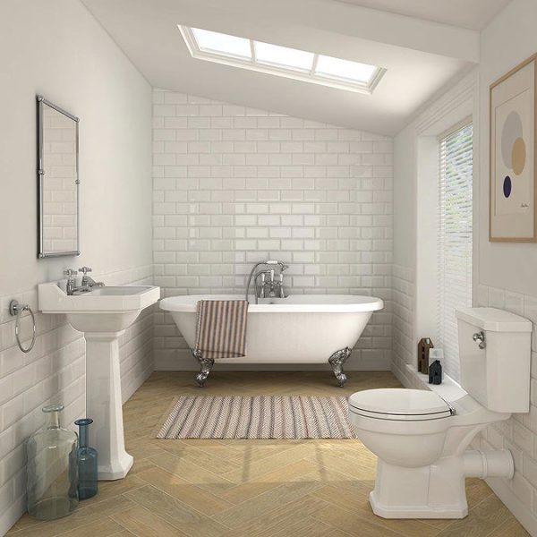 Duke 1695 Double Ended Roll Top Bath + Chrome Leg Set - Image 3