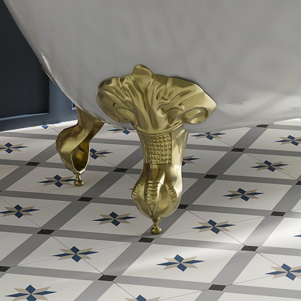 Duke 1695 Double Ended Roll Top Bath + Brushed Brass Leg Set - Image 4