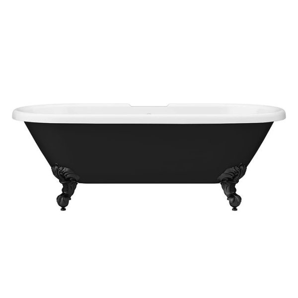 Duke Black 1695 Double Ended Roll Top Bath + Matt Black Leg Set - Image 5