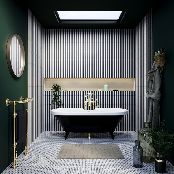 Duke Black 1695 Double Ended Roll Top Bath + Matt Black Leg Set - Image 2
