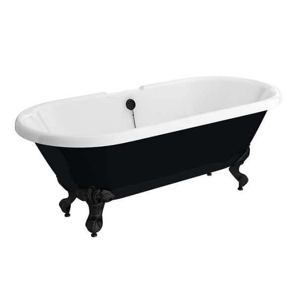 Duke Black 1695 Double Ended Roll Top Bath + Matt Black Leg Set - Image 6
