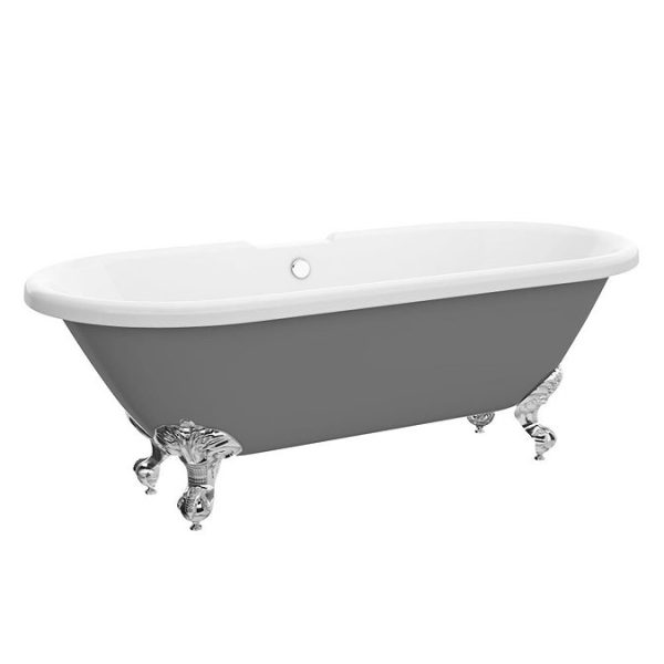 Duke Grey 1695 Double Ended Roll Top Bath w. Ball + Claw Leg Set - Image 2